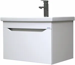 Тумба-умывальник подвесной Айсберг Ева 60 белый DA5910T+S-UM-COM60/1-w Тумба-умывальник подвесной Айсберг Ева 60 белый DA5910T+S-UM-COM60/1-w, 1