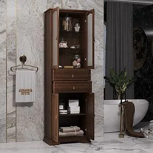 Шкаф-пенал напольный двухстворчатый Opadiris Риспекто 60 cветлый орех 00-00005844 Шкаф-пенал напольный двухстворчатый Opadiris Риспекто 60 cветлый орех 00-00005844, 4