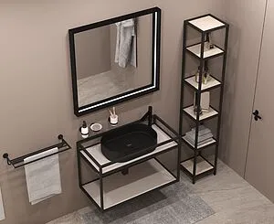 Зеркало с подсветкой Allen Brau Liberty 85x70 чёрный браш 1.330013.BB Зеркало с подсветкой Allen Brau Liberty 85x70 чёрный браш 1.330013.BB, 5