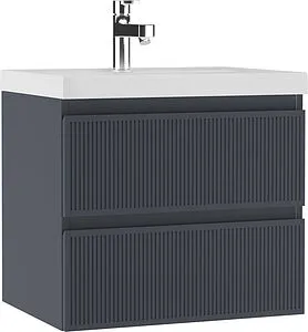 Тумба-умывальник подвесной Домино Tower 60 графит DT2503T+4670142930044 Тумба-умывальник подвесной Домино Tower 60 графит DT2503T+4670142930044, 1