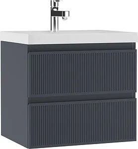 Тумба-умывальник подвесная Домино Tower 60 графит DT2503T+4670142930044 Тумба-умывальник подвесная Домино Tower 60 графит DT2503T+4670142930044, 1