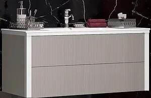 Тумба под умывальник подвесной Opadiris Рубинно 120 серый глянцевый 00-00006372 Тумба под умывальник подвесной Opadiris Рубинно 120 серый глянцевый 00-00006372, 1