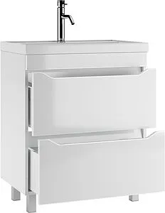 Тумба-умывальник напольный Айсберг Ева 70 белый DA5907T+4670142930037 Тумба-умывальник напольный Айсберг Ева 70 белый DA5907T+4670142930037, 4
