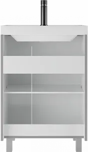 Тумба-умывальник напольный Домино Graffo 60 светло-серый DGr2419T+4627173210164 Тумба-умывальник напольный Домино Graffo 60 светло-серый DGr2419T+4627173210164, 5