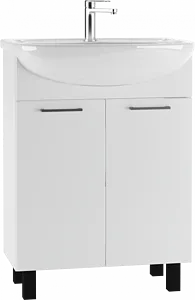 Тумба-умывальник напольный Айсберг Контраст 60 белый DA2703T+4620008192772 Тумба-умывальник напольный Айсберг Контраст 60 белый DA2703T+4620008192772, 1