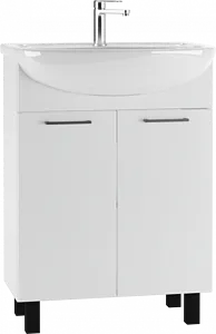 Тумба-умывальник напольная Айсберг Контраст 60 белый DA2703T+4620008192772 Тумба-умывальник напольная Айсберг Контраст 60 белый DA2703T+4620008192772, 1