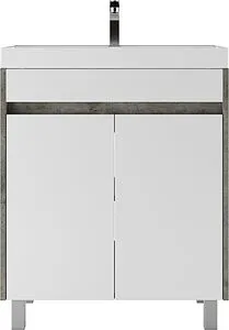 Тумба-умывальник напольная Домино Karlo 70 белый/бетон DK5310T+4627173210171 Тумба-умывальник напольная Домино Karlo 70 белый/бетон DK5310T+4627173210171, 3