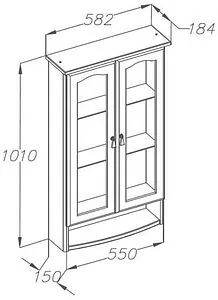 Шкаф двухстворчатый Opadiris Риспекто 60 орех антикварный 00-00006076 Шкаф двухстворчатый Opadiris Риспекто 60 орех антикварный 00-00006076, 2