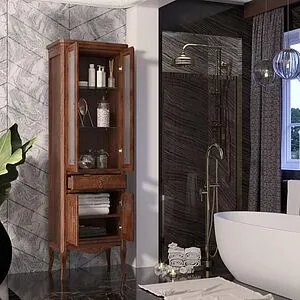 Шкаф-пенал напольный двухстворчатый Opadiris Лоренцо 55 cветлый орех 00-00001803 Шкаф-пенал напольный двухстворчатый Opadiris Лоренцо 55 cветлый орех 00-00001803, 3