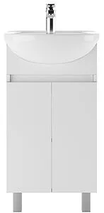 Тумба-умывальник напольная Айсберг Норма 45 белый DA1656T+4620008192741 Тумба-умывальник напольная Айсберг Норма 45 белый DA1656T+4620008192741, 3