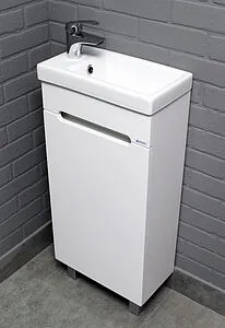 Тумба-умывальник напольная Айсберг Аура 40 белый DA2504T+S-UM-COM40/1-w Тумба-умывальник напольная Айсберг Аура 40 белый DA2504T+S-UM-COM40/1-w, 5