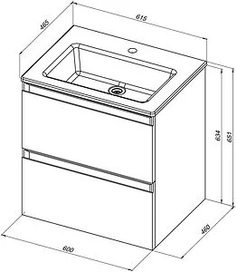 Тумба-умывальник подвесная Allen Brau Eclipse 2.0 60 белый 1.E1001.WM 2.0+4.11023.20 Тумба-умывальник подвесная Allen Brau Eclipse 2.0 60 белый 1.E1001.WM 2.0+4.11023.20, 2