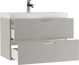 Тумба-умывальник подвесной Домино Dune 80 серый тауп DD2503T+4627173210188 Тумба-умывальник подвесной Домино Dune 80 серый тауп DD2503T+4627173210188, 2