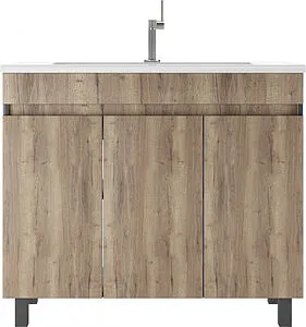 Тумба под умывальник напольный Домино Modul 100 дуб галифакс табак DD5402T Тумба под умывальник напольный Домино Modul 100 дуб галифакс табак DD5402T, 3