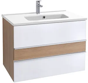 Тумба под умывальник подвесной Jacob Delafon Lucien 80 белый/дуб корбридж EB2057-E76-J5 Тумба под умывальник подвесной Jacob Delafon Lucien 80 белый/дуб корбридж EB2057-E76-J5, 1