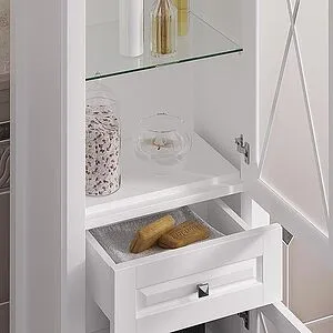 Шкаф-пенал напольный Opadiris Палермо 53 L белый Z0000008258 Шкаф-пенал напольный Opadiris Палермо 53 L белый Z0000008258, 5