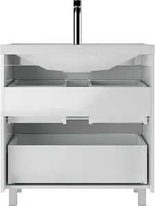 Тумба-умывальник напольная Айсберг Ева 80 белый DA5908T+4670142930020 Тумба-умывальник напольная Айсберг Ева 80 белый DA5908T+4670142930020, 5