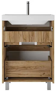 Тумба-умывальник напольная Домино Karlo 60 белый/дуб вотан DK5307T+4627173210164 Тумба-умывальник напольная Домино Karlo 60 белый/дуб вотан DK5307T+4627173210164, 5