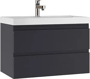Тумба под умывальник подвесной Домино Graffo 80 графит DGr2106T Тумба под умывальник подвесной Домино Graffo 80 графит DGr2106T, 1