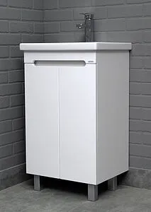 Тумба-умывальник напольный Айсберг Аура 50 белый DA2503T+S-UM-COM50/1-w Тумба-умывальник напольный Айсберг Аура 50 белый DA2503T+S-UM-COM50/1-w, 3