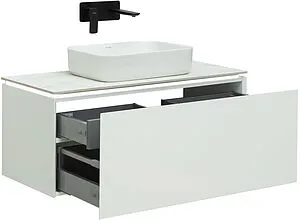 Тумба-умывальник подвесная Allen Brau Infinity 100 белый 1.21004.WM+ Тумба-умывальник подвесная Allen Brau Infinity 100 белый 1.21004.WM+, 4