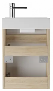 Тумба-умывальник подвесной Айсберг Мечта 40 белый/дуб сонома DM2314T+4607152362107 Тумба-умывальник подвесной Айсберг Мечта 40 белый/дуб сонома DM2314T+4607152362107, 5