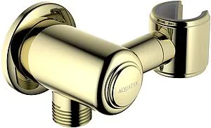 Шланговое подключение с держателем Aquatek Классик золото AQ2462PG Шланговое подключение с держателем Aquatek Классик золото AQ2462PG, 1