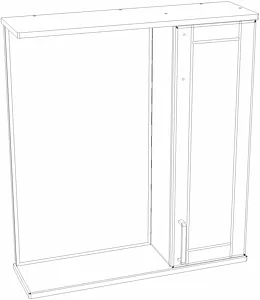 Шкаф-зеркало Домино Charlie 80 R белый DCh2520HZ Шкаф-зеркало Домино Charlie 80 R белый DCh2520HZ, 4