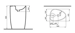 Раковина Allen Brau Infinity 56 белый 4.21015.20 Раковина Allen Brau Infinity 56 белый 4.21015.20, 2