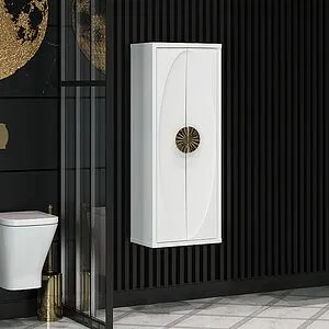 Шкаф-пенал подвесной двухстворчатый Opadiris Ибица 45 белый 00-00003630 Шкаф-пенал подвесной двухстворчатый Opadiris Ибица 45 белый 00-00003630, 3