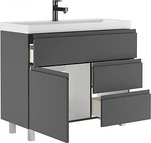 Тумба под умывальник напольный Домино Graffo 100 графит DGr2411T Тумба под умывальник напольный Домино Graffo 100 графит DGr2411T, 3