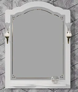 Зеркало Opadiris Лоренцо 80 белый матовый 00-00007045 Зеркало Opadiris Лоренцо 80 белый матовый 00-00007045, 1
