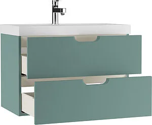 Тумба-умывальник подвесная Домино Dune 80 олива DD2506T+4627173210188 Тумба-умывальник подвесная Домино Dune 80 олива DD2506T+4627173210188, 2