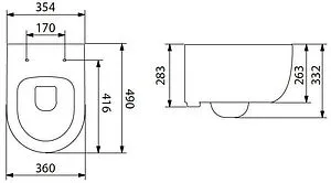 Биде подвесное Allen Brau Priority белый 4.31005.20 Биде подвесное Allen Brau Priority белый 4.31005.20, 2