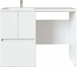 Тумба-умывальник напольный, над стиральной машиной Айсберг Норма 120 белый DA1627T+ Тумба-умывальник напольный, над стиральной машиной Айсберг Норма 120 белый DA1627T+, 3