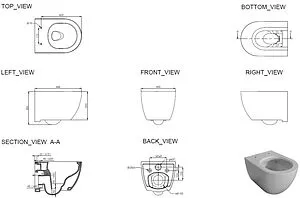 Унитаз подвесной безободковый Allen Brau Priority Tornado белый 4.31009.20 Унитаз подвесной безободковый Allen Brau Priority Tornado белый 4.31009.20, 2