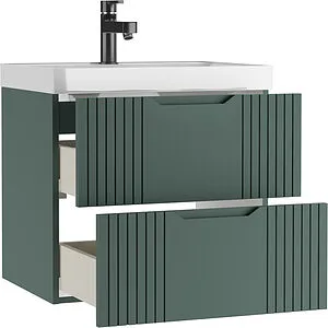 Тумба-умывальник подвесная Домино Garden 60 зеленый матовый DG2501T+4670142930044 Тумба-умывальник подвесная Домино Garden 60 зеленый матовый DG2501T+4670142930044, 3