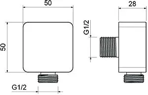 Шланговое подключение Aquatek чёрный матовый AQ2459MB Шланговое подключение Aquatek чёрный матовый AQ2459MB, 2