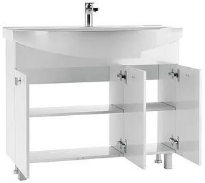 Тумба-умывальник напольная Айсберг Мега 105 белый DM4603T+4620008197388 Тумба-умывальник напольная Айсберг Мега 105 белый DM4603T+4620008197388, 4