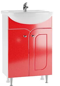 Тумба-умывальник напольная Айсберг Радуга Красный 55 красный/белый DA1102TR+Вн МуБ03 Тумба-умывальник напольная Айсберг Радуга Красный 55 красный/белый DA1102TR+Вн МуБ03, 1