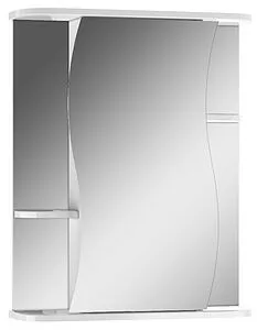 Шкаф-зеркало Айсберг Волна 2-60 L белый DA1040HZ Шкаф-зеркало Айсберг Волна 2-60 L белый DA1040HZ, 1
