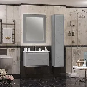 Зеркало с подсветкой Opadiris Луиджи 80 серый матовый 00-00006556 Зеркало с подсветкой Opadiris Луиджи 80 серый матовый 00-00006556, 3