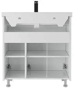 Тумба-умывальник напольная Айсберг Норма 80 белый DA1624T+1WH302251 Тумба-умывальник напольная Айсберг Норма 80 белый DA1624T+1WH302251, 5