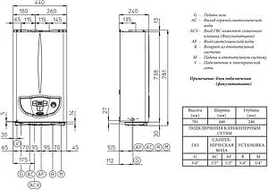 Настенный газовый котел двухконтурный турбированный 24кВт Immergas Mini Eolo 24 3 E 3.020853 Настенный газовый котел двухконтурный турбированный 24кВт Immergas Mini Eolo 24 3 E 3.020853, 2
