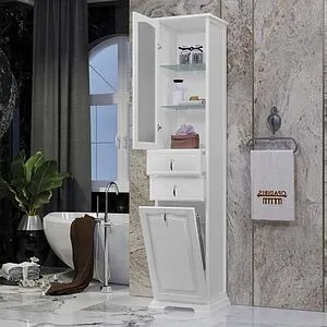 Шкаф-пенал напольный Opadiris Риспекто 40 L белый 00-00005838 Шкаф-пенал напольный Opadiris Риспекто 40 L белый 00-00005838, 4