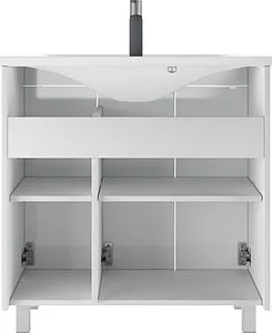 Тумба под умывальник напольный Домино Optima 80 белый глянец DO1910T Тумба под умывальник напольный Домино Optima 80 белый глянец DO1910T, 5