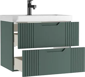 Тумба-умывальник подвесной Домино Garden 70 зеленый матовый DG2503T+4670142930037 Тумба-умывальник подвесной Домино Garden 70 зеленый матовый DG2503T+4670142930037, 3