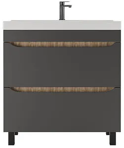 Тумба-умывальник напольная Домино Bruno 80 графит/дуб вотан DBr2904T+4627173210188 Тумба-умывальник напольная Домино Bruno 80 графит/дуб вотан DBr2904T+4627173210188, 3