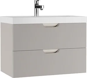 Тумба под умывальник подвесной Домино Classica 80 серый тауп DD2503T Тумба под умывальник подвесной Домино Classica 80 серый тауп DD2503T, 1