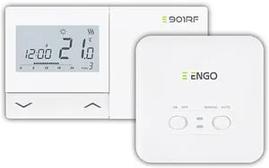 Беспроводной комнатный терморегулятор ENGO белый E901-RF Беспроводной комнатный терморегулятор ENGO белый E901-RF, 1